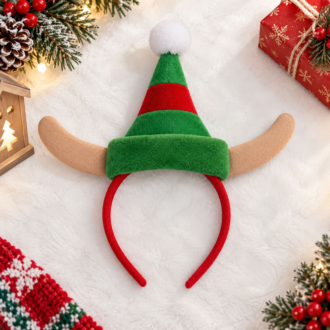 Christmas Headband Santa Hat P - Reindeer Antlers Headband review and price