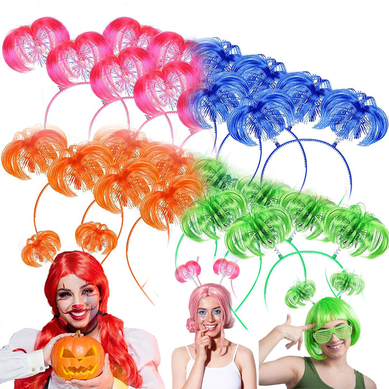 6/12 Pcs Pompom Headband Hair  - Tinsel Garland Decoration review and price