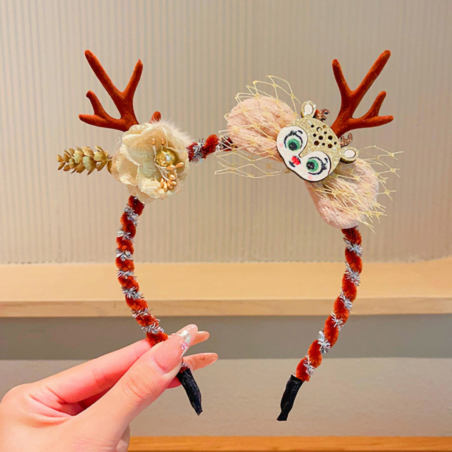 Christmas Plush Headband Cute  - Reindeer Antlers Headband review and price