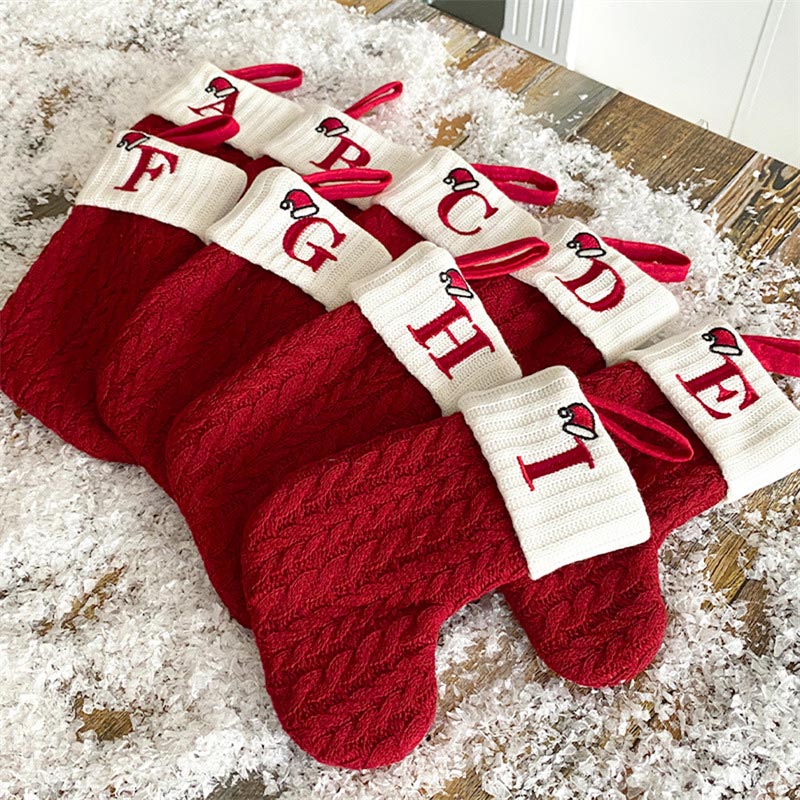 Christmas Socks Knitting Snowf - Christmas Stocking Hanging review and price
