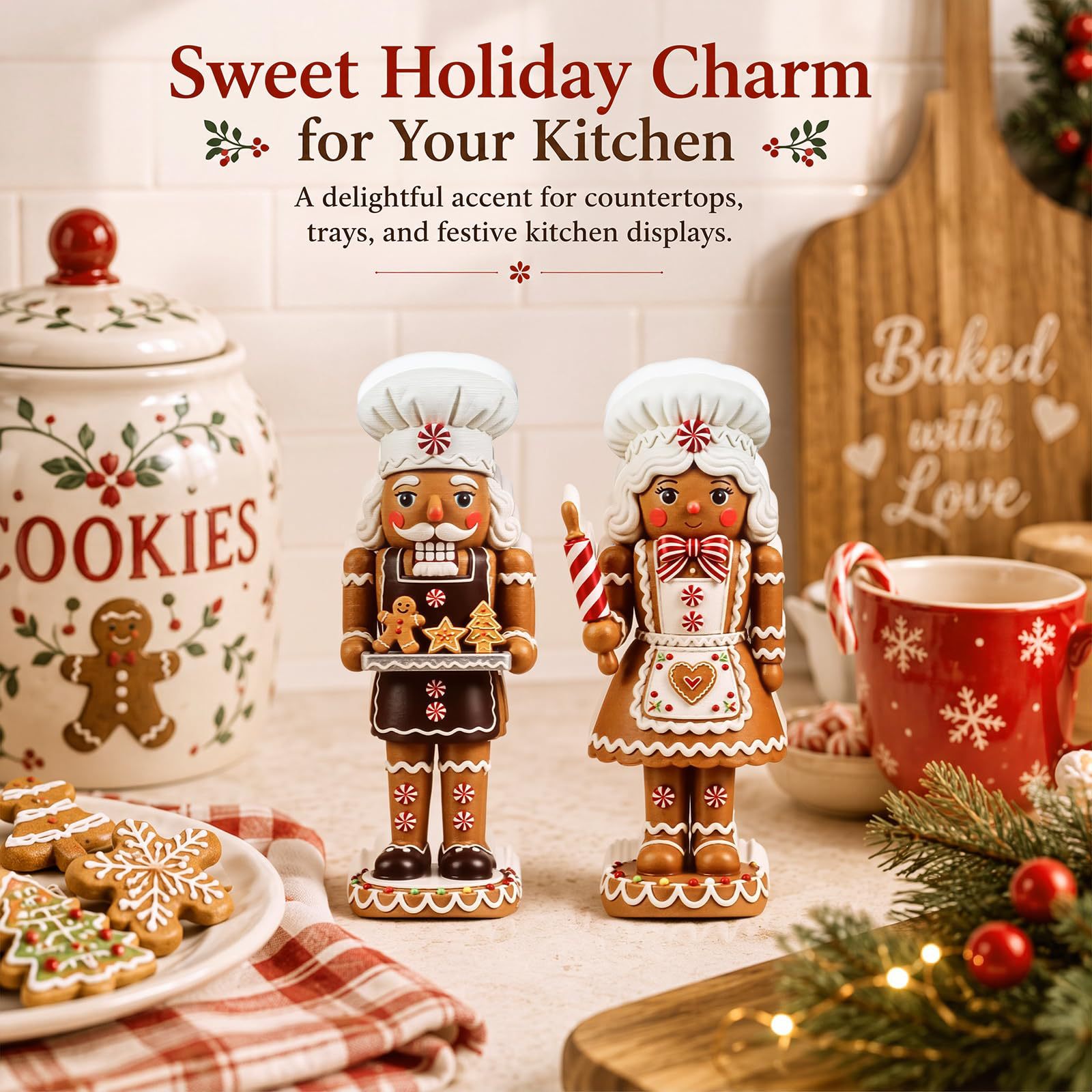 2PCS Nutcracker Wooden Decorat - Nutcracker Figurine review and price