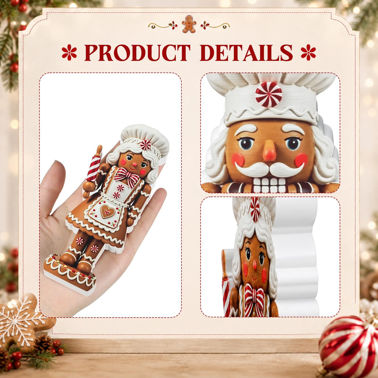 2PCS Nutcracker Wooden Decorat - Nutcracker Figurine review and price