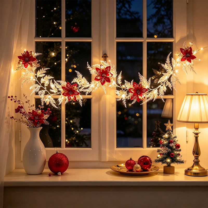 White Christmas Garland with R - Led Fairy String Lights review and price